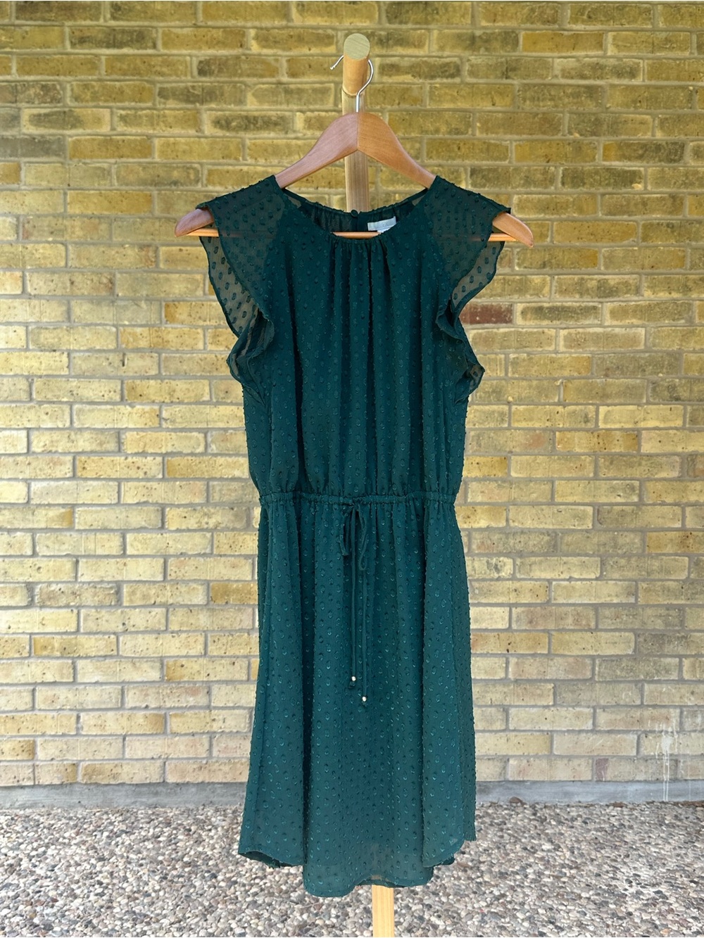 H&M Green Flowy Tie Front Sundress